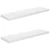 Plutajuće zidne police 2 kom sjajne bijele 90x23,5x3,8 cm MDF