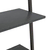 Naslanjajuće police s 4 razine crne 64 x 34 x 150,5 cm