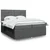 Vidaxl Box spring postelja z vzmetnico temno siva 200x200 cm blago