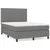 Vidaxl Box spring postelja z vzmetnico temno siva 140x200 cm blago