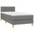 Vidaxl Box spring postelja z vzmetnico LED temno siva 80x200 cm blago