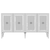 HANAH HOME Komoda Nora belo/srebrna