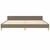 Vidaxl Posteljni okvir brez vzmetnice taupe 200x200 cm blago