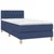 Greatstore Box spring postelja z vzmetnico LED modra 90x190 cm blago