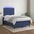 Vidaxl Box spring postelja z vzmetnico LED modra 120x200 cm blago