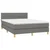 Vidaxl Box spring postelja z vzmetnico LED temno siva 140x200 cm blago