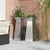 Stup saksija 2 pcs Srebrno 40 x 40 x 100 cm