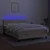 Vidaxl Box spring postelja z vzmetnico LED krem 140x190 cm blago