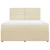 Vidaxl Box spring postelja z vzmetnico krem 180x200 cm blago