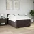 Vidaxl Box spring postelja z vzmetnico temno rjava 160x200 cm blago