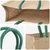 vidaXL Jutene torbe 5 pcs Naravna in zelena 42 x 33 x 19 cm