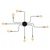 Opviq Zidna lampa E27 Max 40W, Crno-Bronzana