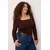 Trendyol Curve Ženska bluza Tbbaw25Af00041, Smeđa