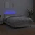 Krevet box spring s madracem LED krem 120x200cm od umjetne kože