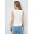Trend Alacati Stili Ženska bluza bez rukava Alc-X13784, V-izrez, Bela
