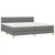 Vidaxl Box spring postelja z vzmetnico temno siva 200x200 cm blago