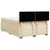 Vidaxl Box spring postelja z vzmetnico krem 140x190 cm blago