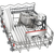 BOSCH Ugradna mašina za pranje sudova SPV6YMX08E 45cm bela