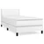 Vidaxl Box spring postelja z vzmetnico bel 100x200 cm umetno usnje