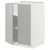 METOD Podni element s policama/2 vrata, bela/Havstorp svetlosiva, 60x60 cm