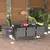9-dijelni vrtni blagovaonski set od poliratana s jastucima crni