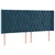 Box spring postelja z vzmetnico LED temno modra 180x200cm žamet