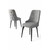Hanah Home Set stolica Newa, 46x94x46 cm, 4 komada, Sivo-crne