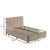 Hanah Home Bračni krevet sa prostorom za odlaganje Latte 140x38x190cm Crni