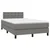 Vidaxl Box spring postelja z vzmetnico temno siva 120x200 cm blago