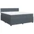 Vidaxl Box spring postelja z vzmetnico temno siva 200x200 cm žamet