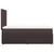 Vidaxl Box spring postelja z vzmetnico temno rjava 90x200 cm blago