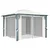 Sjenica sa zastorom 300 x 300 cm krem aluminijum
