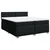 Vidaxl Box spring postelja z vzmetnico črn 200x200 cm blago