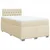 Vidaxl Box spring postelja z vzmetnico krem 120x200 cm blago