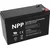NPP NP12V-7Ah, AGM BATTERY, C20=7AH, T2, 151x65x94x100, 1,97KG, BLACK