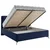 Carryhome OBLAZINJENA POSTELJA 180 cm x 200 cm , tekstil temno modra