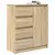 Komoda s ladicama sonoma hrast 71x35x84 cm izrađeno drvo