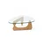 Hanah Home klub sto Asimetrik, 90 cm, prirodno drvo