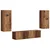 Set TV komoda Zidne 2 pcs Staro drvo Konstruirano drvo