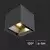 Solarno LED zidno svetlo sa senzorom LED/9W/5V IP65 2600 mAh antracit