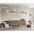Luster na sajli ROSSI 8xE14/10W/230V crna/siva