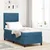 Vidaxl LED Box Spring Postelja Temno modra 80 x 200 cm blago