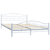 vidaXL Metalni okvir za krevet s podnicama 140 x 200 cm zaobljeni bijeli