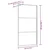Stijenka za walk-in tuš sa staklom ESG zlatna 100 x 195 cm