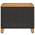Vrtni stol crni 45 x 45 x 37 cm od poliratana i bagremovog drva