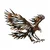 Wallity Zidna dekoracija Eagle 3, 63 x 71 cm, Tamnobraon