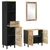 Set ormarića za kupaonicu 3 kom. Prirodna 38 x 33 x 160 cm