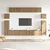 8-dijelni set TV ormarića montiran na zid Artisan Oak