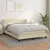 Vidaxl Box spring postelja z vzmetnico krem 140x200 cm umetno usnje