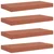 Polica na zidu 4 pcs Crvena 50 x 23 x 4 cm Konstruirano drvo